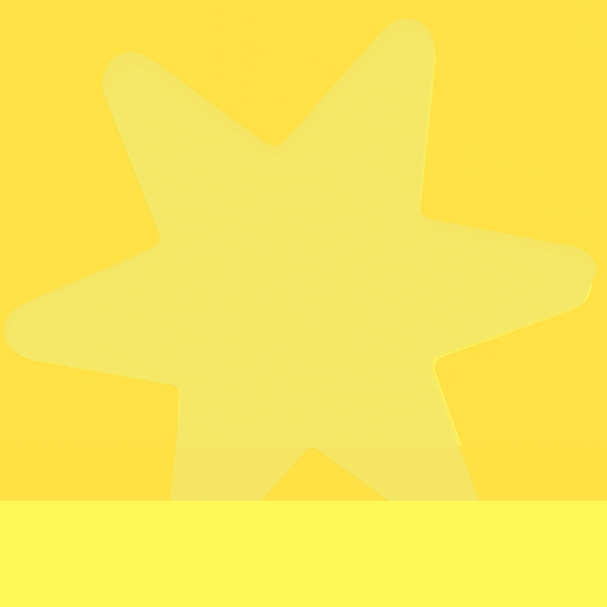 Yellow star shape on a yellow background. The background of Utopia Relief Strips Pre Party