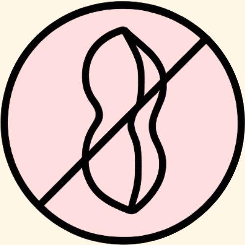 Icon that represents the allergen free ingredients that are in all utopia relief strips. 