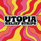 Colorful abstract design with 'UTOPIA RELIEF STRIPS' text in the center.