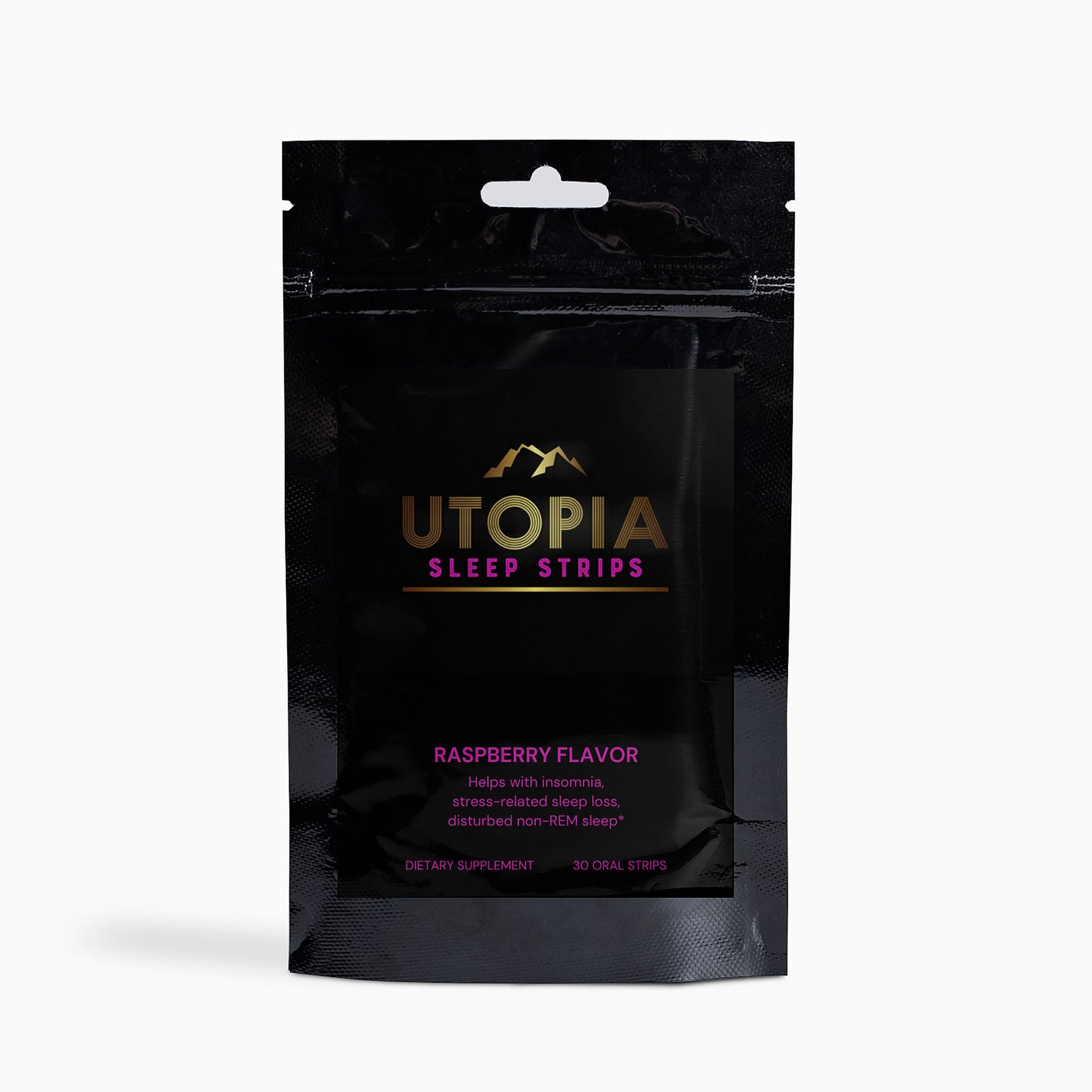 Utopia - Sleep Well Strips - (30 Count) - Anti Groggy All Natural Melatonin & Extracts Blend to Improve Sleep Cycle - Raspberry Flavor