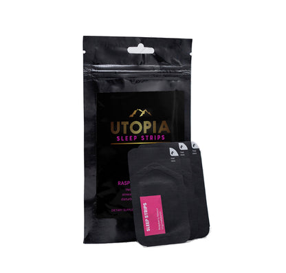 Utopia - Sleep Well Strips - (30 Count) - Anti Groggy All Natural Melatonin & Extracts Blend to Improve Sleep Cycle - Raspberry Flavor